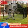 Heavy Duty Baseball Batting Cage 30x10x8FT 30x13x9FT Netting Golf Softball Hitting Pitching Practice Equipment for Backyard New