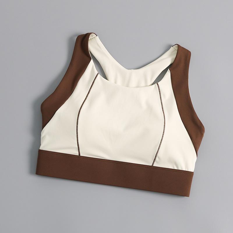 Stoßfester Damen-Sport-BH mit hohem Aufprallschutz - Schnelltrocknend, mit festen Cups, wunderschönes Rückendesign für Yoga, Laufen und Fitness