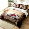 Colorado Avalanche 3pc Duvet Cover Set Simple Modern Bedding Set Wrinkle Resistant Soft Fabric All Season Use a Perfect Gift