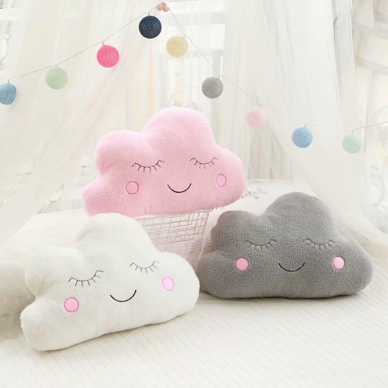INS Starry Sky Series Throw Pillow | Plush Cloud, Moon, Raindrop, and Star Sofa Cushions for Children's Room Decor