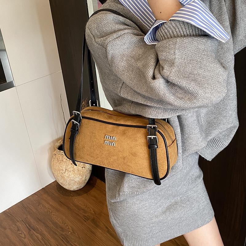 Premium Wildledertasche Damen neue trendige Mode vielseitige Schulter-Unterarmtasche lässige tragbare Baguette-Tasche