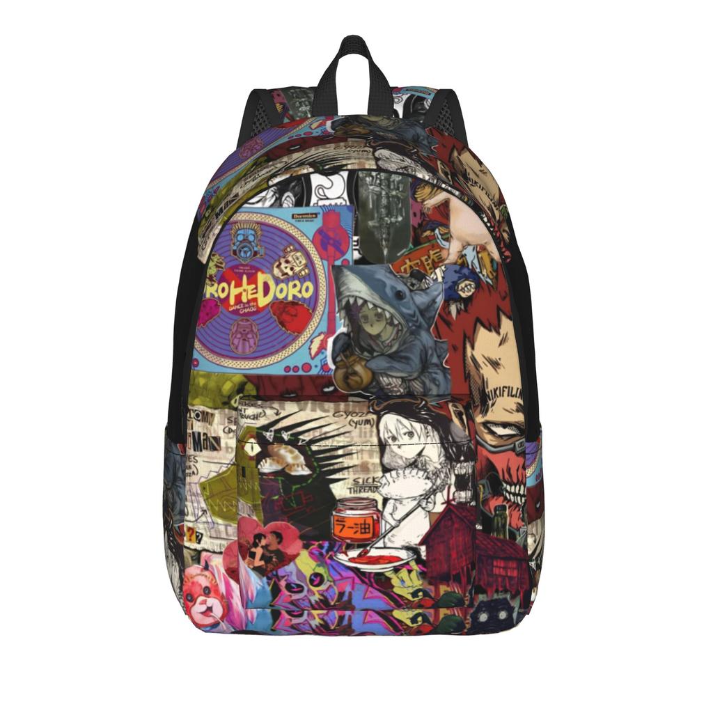 Dorohedoro Anime Casual Backpack Outdoor High School Hiking Travel Daypack for Men Women Laptop Shoulder Bag