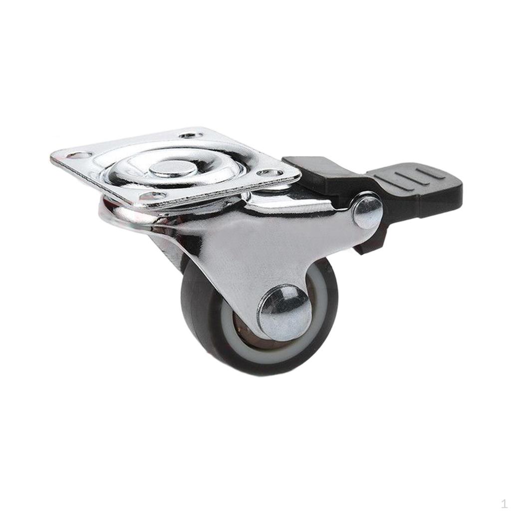 Heavy Duty Swivel Caster Wheel Set with Brake for Furniture Protection