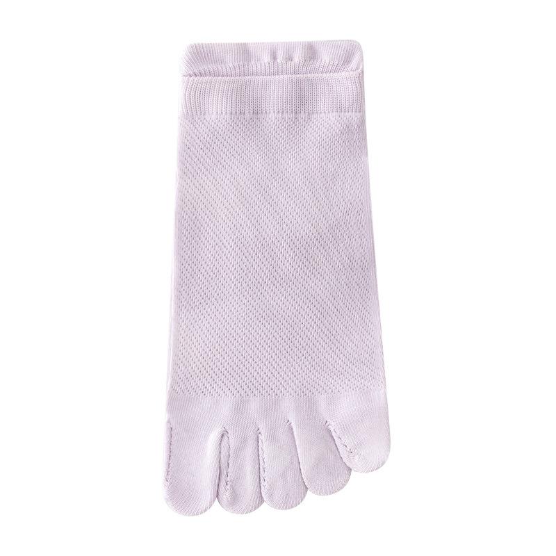 

Носки с пятью пальцами, Тонкие антибактериальные носки для пальцев из чистого хлопка с сеткой, Дышащие и без запаха носки для пальцев, Носки против грибка стопы 1 pair светло-фиолетовый