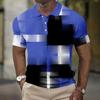 Men's Short-Sleeved Geometric Pattern Polo Shirt Casual Daily Top