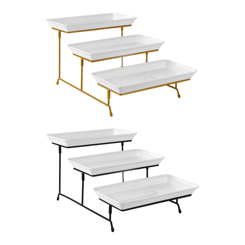 Multifunctional Buffet Cupcake Display Stand Durable Melamine Decorative Fruit Dessert Tray for Home Bakery