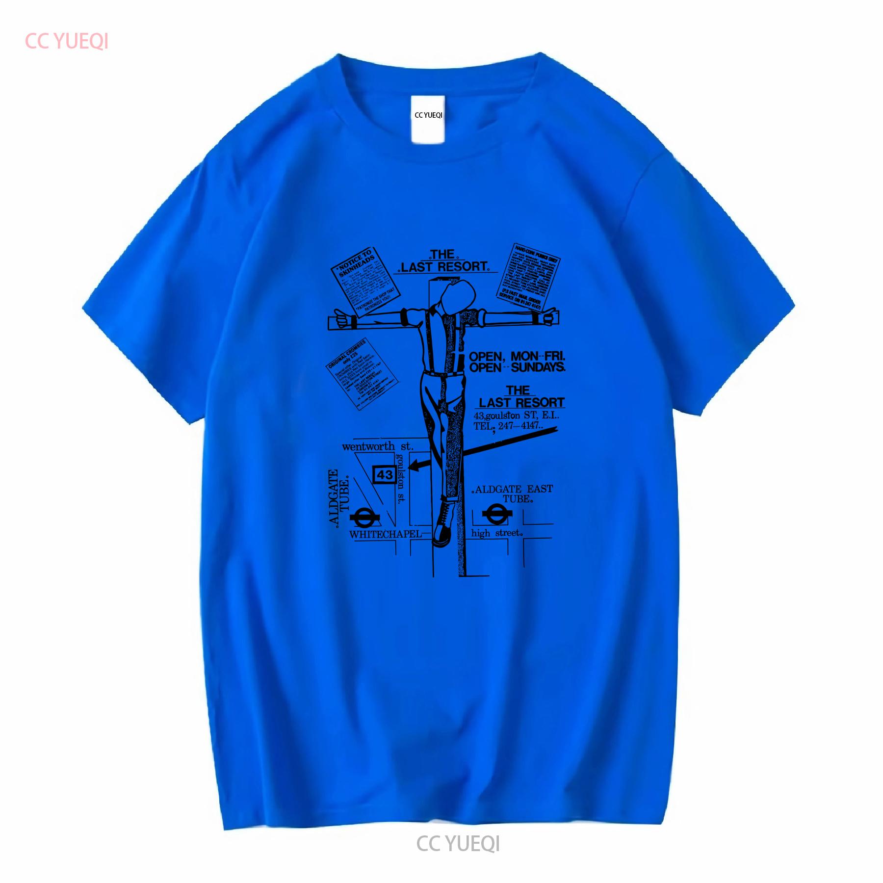 

THE LAST RESORT T SHIRT skinhead mailorder oi music shop classic vintage design long or short sleeves vintage Washed Slightly XL