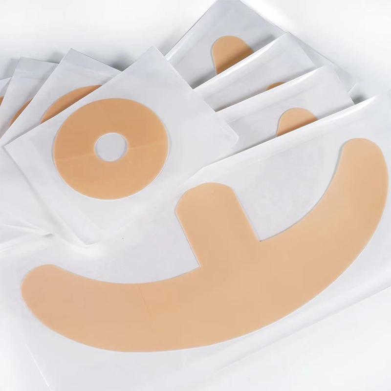 Opakovaně použitelné silikonové gelové neviditelné nálepky kruhového oblouku na hrudník neviditelný korektor náplast na opravu jizev tetování krycí páska