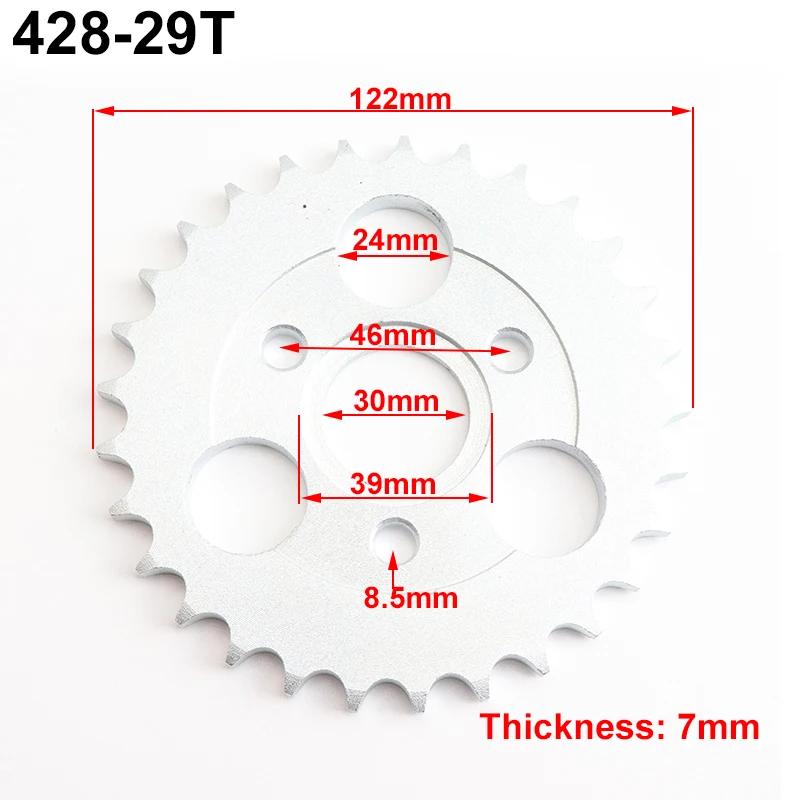 OPGT Motorcycle 24T/26T/28T/29T/31T/35T/37T Teeth 30mm Rear Gear Sprocket Fit For Honda Monkey Motorbike Pit Dirt Bike 420/428 C