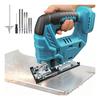 Cordless Electric Compatible with 18V Brushless Tilt Orbital Maximum 2700 80mm Wood Cutting Tool for Home Includes 6 and Screwdriver Blue Jigsaw,