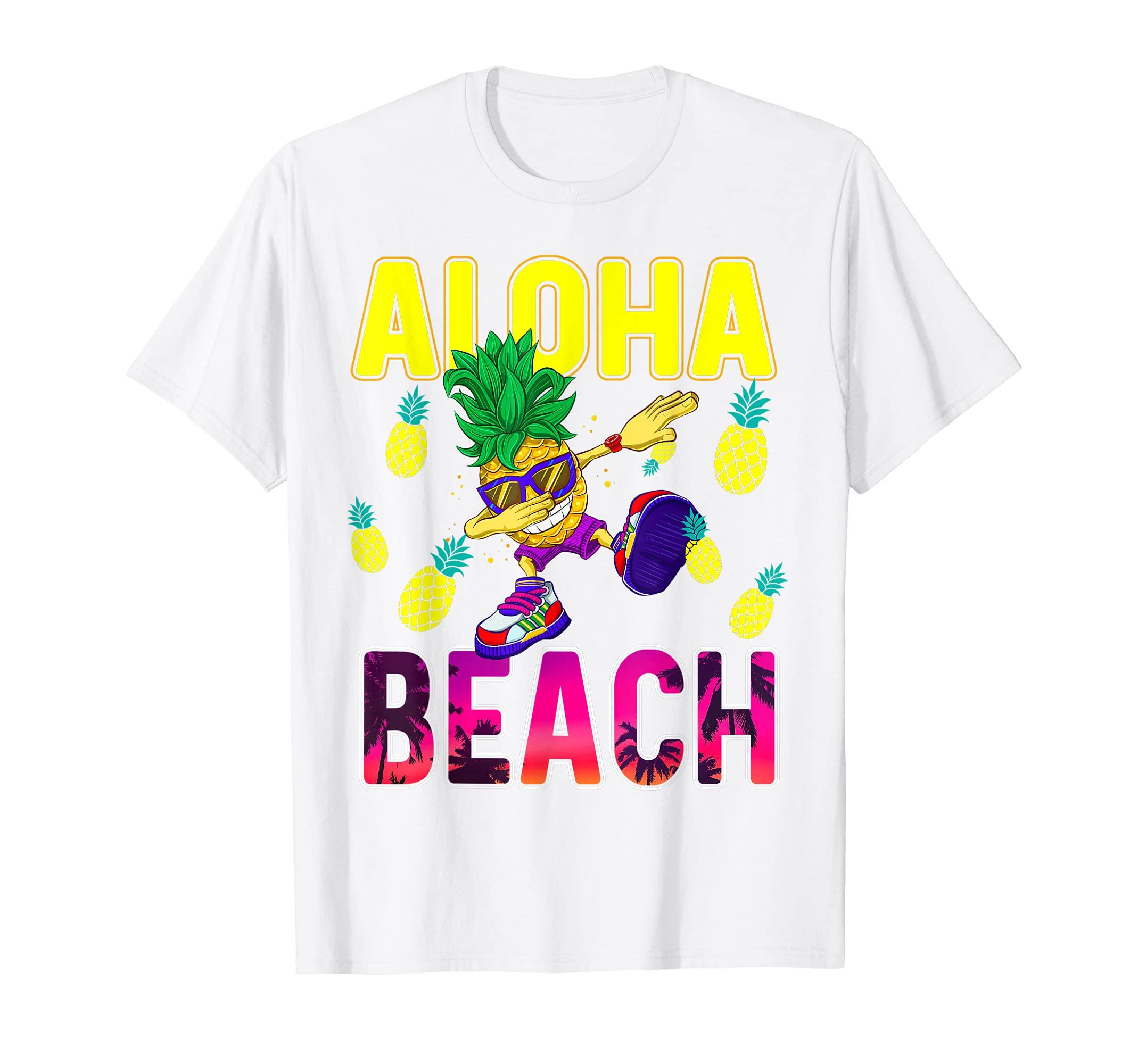 

Pineapple shirt for women and men, dubbing, aloha, Hawaii, summer, T-shirt білий