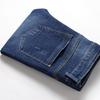 2021 Summer Men's Blue Mid-Waist Printed Cotton Jeans