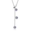 Platinum PT95018k Gold Moissanite Necklace for Women, Simple and Luxurious Tassel Pendant, Adjustable Collarbone Chain