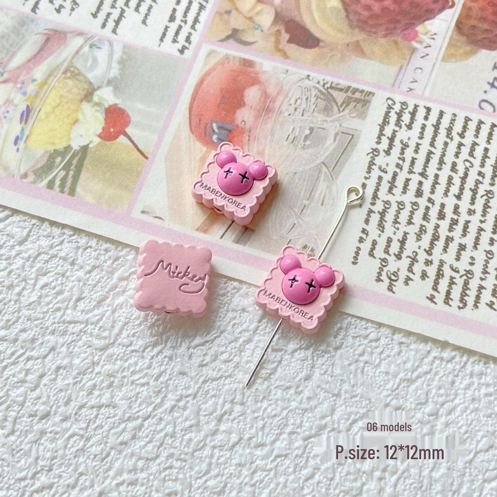 Pink White Bunny Bear Camera Cat Alloy Beaded Charm Bracelet/Necklace Accessories