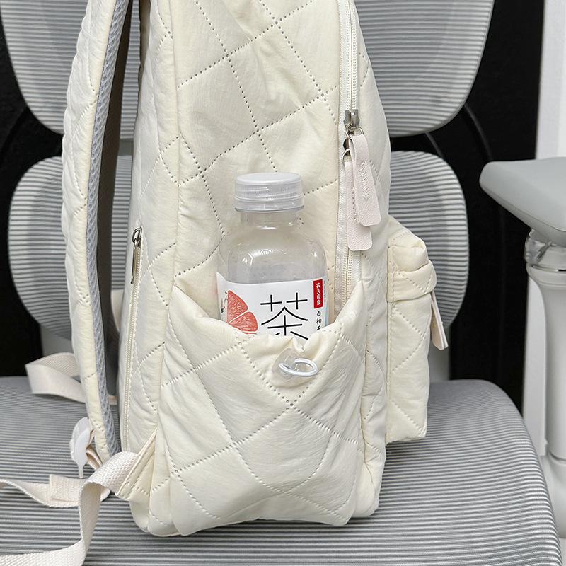 Schoolbag new ins style men's and women's solid color backpack junior high school campus light schoolbag fashionable simple large capacity backpack
