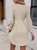 Women's Casual Woolen A-line Dress - Loose Fit Knitted Spring/Autumn Skirt