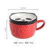 Cute Cartoon Cat Ceramic Mug with Lid Cup