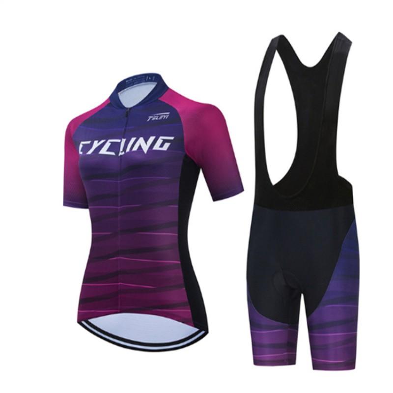 Womens Cycling Jersey Set Short Sleeve Quick Dry Performance Bike Apparel