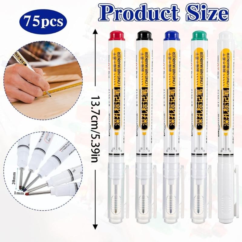 75pcs Hole Marker Pen with Waterproof Designs Ensuring Long Time Use Marks in Wet Conditions Ideal for Outdoor Craft