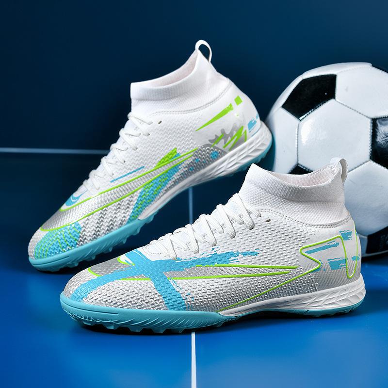 Amazon spot 2025 football shoes men's high-top students and women's broken nails training shoes professional competition sports shoes