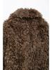 SHEIN Damen Kunstpelz Herbst Midilanger Mantel Jacke