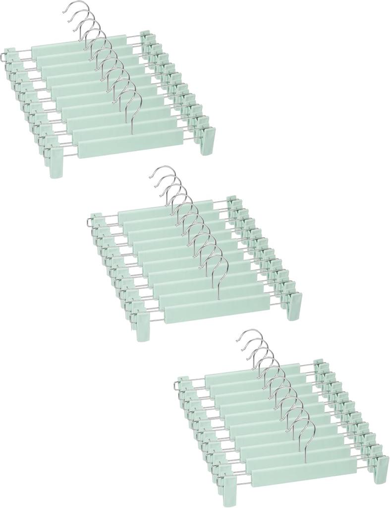 Hosenbügel mit Clips, Rockbügel, 360° drehbare Haken, platzsparende Kleiderbügel für Hosen, Röcke, Kleidung, Jeans