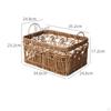 Storage Basket with Handles ImitationRattan Woven Organizer Rectangular for Lavatory,