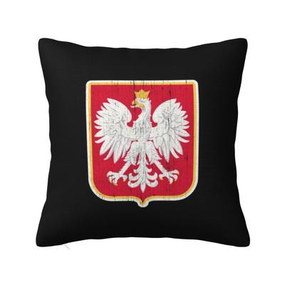 Custom Polska Poolse Wapenarend Kussenhoes Polen Vlag Moderne Kussenhoes Fluwelen Kussenhoes