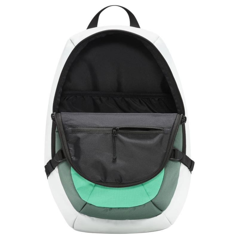Nike Polyester With Nylon Backpack Unisex Light Silver & Vintage Green & Summit White Casual