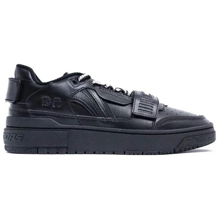 Li Ning Abrasion Resistant Low top Skateboard Shoes Unisex Black ABCS028-3