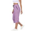 Women Drawstring Elastic Waist Capris Pants with Side Pockets Loose Fit Lightweight Cropped Trousers for Daily Wear