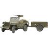 Fine Molds 1/20 Scale American 1/4-Ton 4x4 Truck (with Trailer and Machine Gun) Plastic Model 82002 (Combat Vehicle)