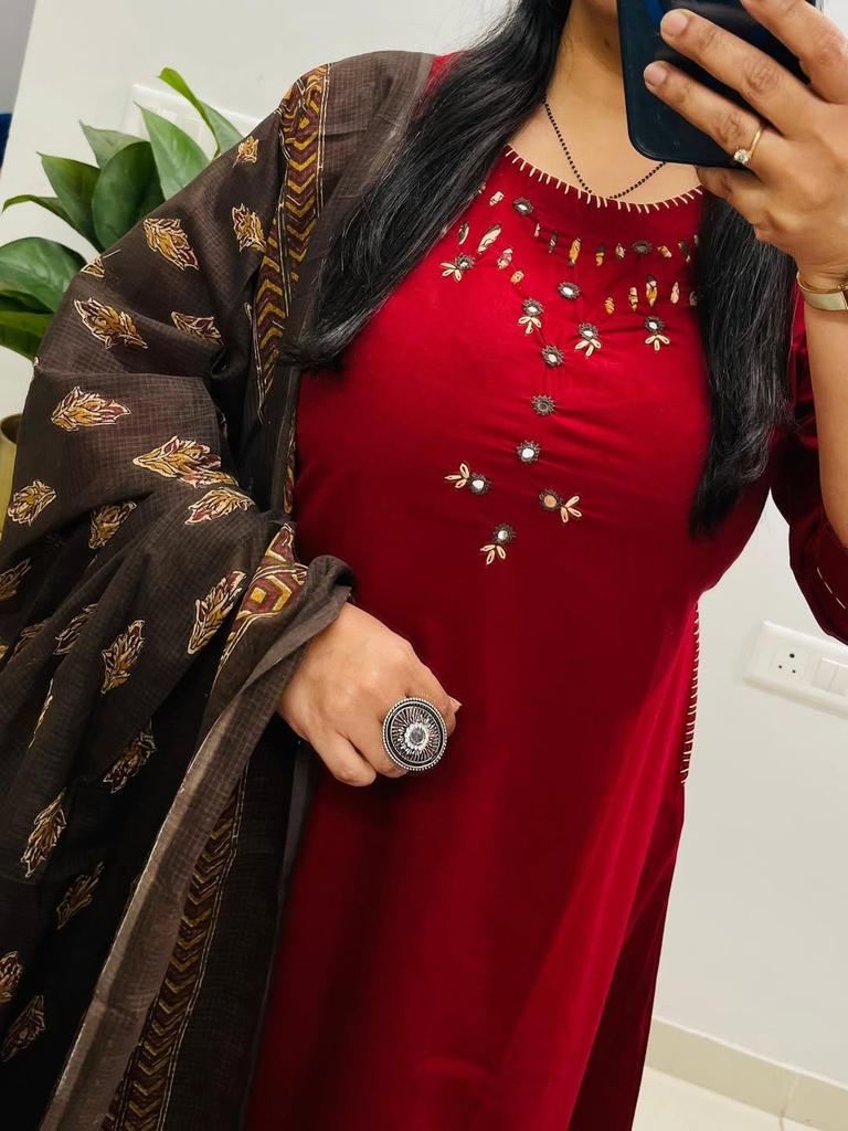 Indian Women Bollywood Cotton Kurti Salwar Suit Party Wear Designer Salwar Kameez Set Dress