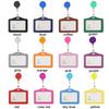 Bank Credit Card Holders Bus ID Identity Cards Case Multicolor Badge with Retractable Reel Work Card Cover PU Leather Cardholder