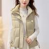 Fashion Winter Women's Vest Hooded Thick Warm Casual Sleeveless Jackets Woman Short Coat