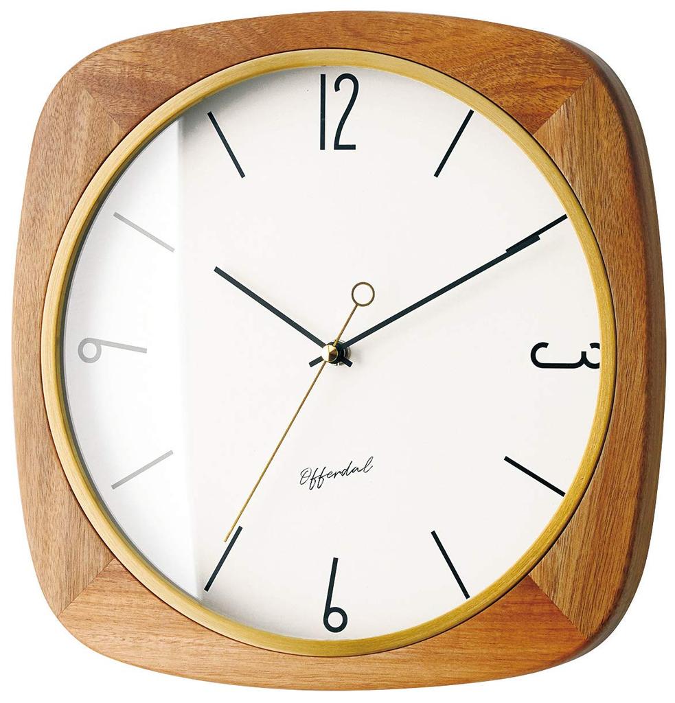 Interform Wall Clock Mauritz Wood Gold Sweep Movement CL-3932 30.5cm