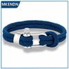 Minimalist Nautical Rope Bracelet Double Strand Stainless Steel U-Shape Shackle Buckle Survival Jewelry for Men Women