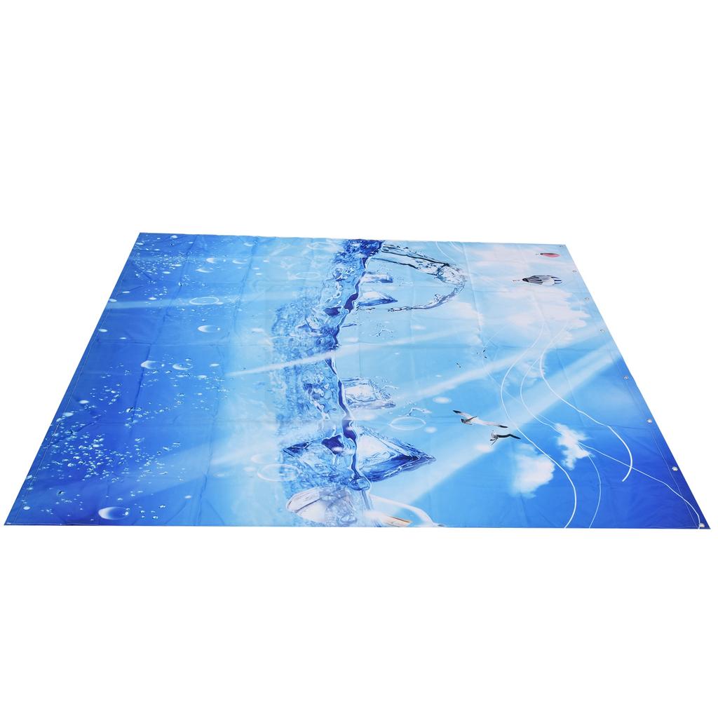 Shower Curtain Polyester Fiber Waterproof Colorful Printing with 12pcs Hook for Home Bathroom