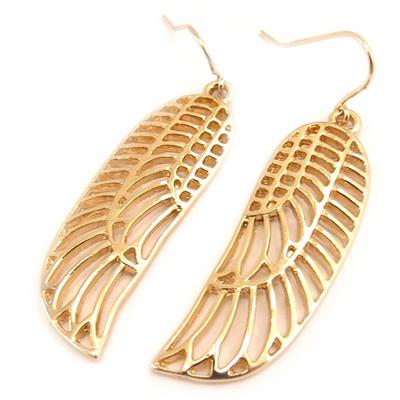 [L5085] - Golden 'Angel Wings' Designer Earrings