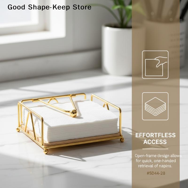 dailySquare Iron Paper Holder For Napkin Holder Flat Napkin Dispenser Kitchen Dining Room Restaurant DecorationDaily products