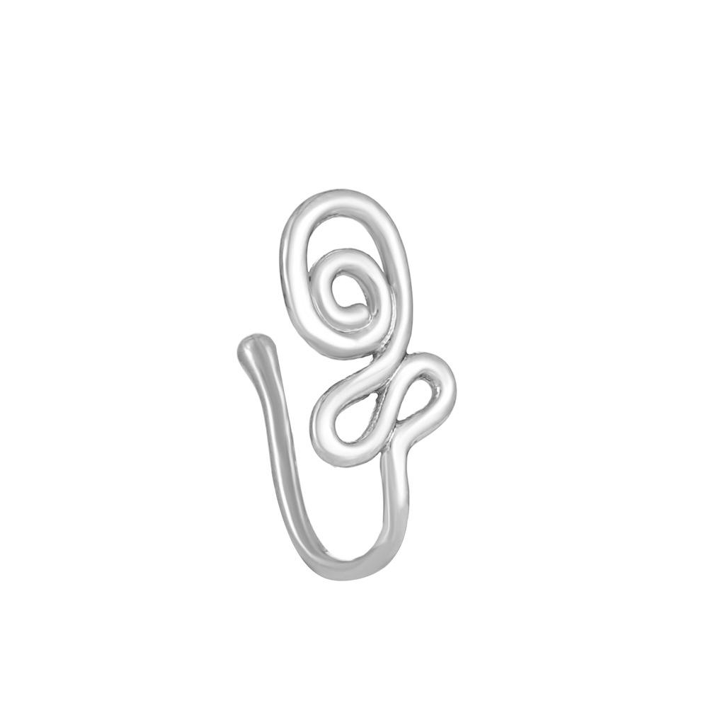 Creative U-Shaped Non-Piercing Nose Clip: Butterfly & Snake Design