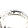 Great CHROME HEARTS Ring Scroll Banding Silver 925 Mens Used