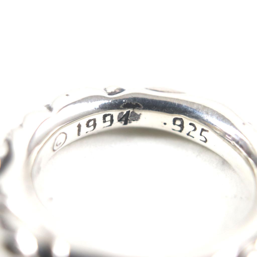 Great CHROME HEARTS Ring Scroll Banding Silver 925 Mens Used