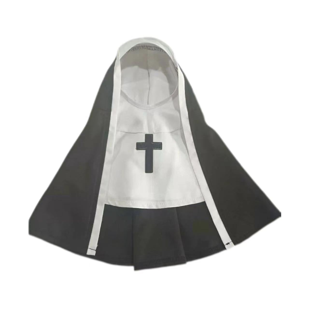 

Nun costume, pet clothes, summer thin, breathable, funny cosplay photo props, small and medium-sized internet-famous styles S белый