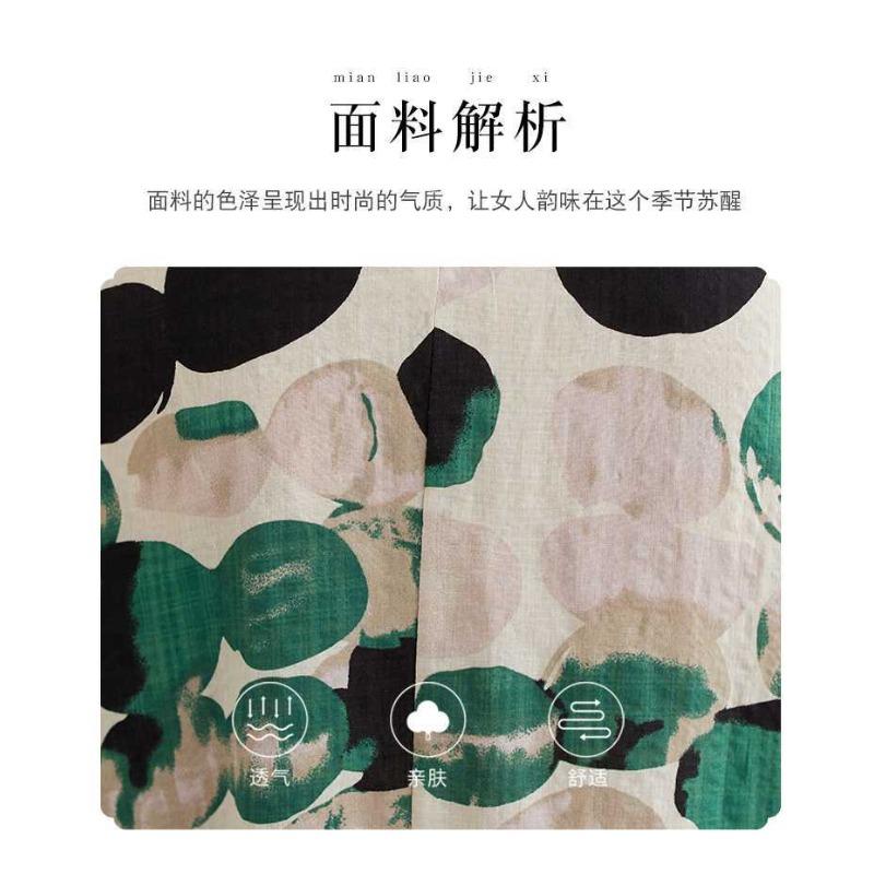 Summer New Retro Polka Dot Big Size Loose Casual Dress Women