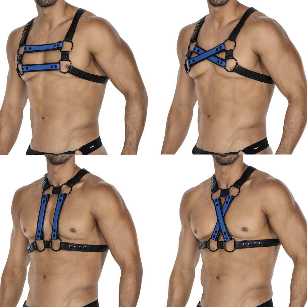 4Way Harness Black-Blue - CUT4MEN - Harness