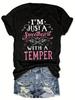 2026 Sommer-Schatz mit Temperament Damen-T-Shirt Pink Cowboy-Pistole Schwarzes Oberteil