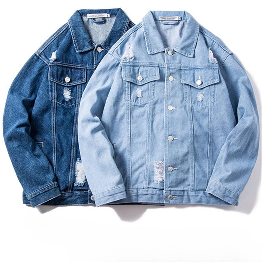 Jachetă de denim de primăvară, pentru bărbați, de primăvară și toamnă, versiunea coreeană a lui The Trend of Denim. Jachetă de bărbați, subțire și frumoși