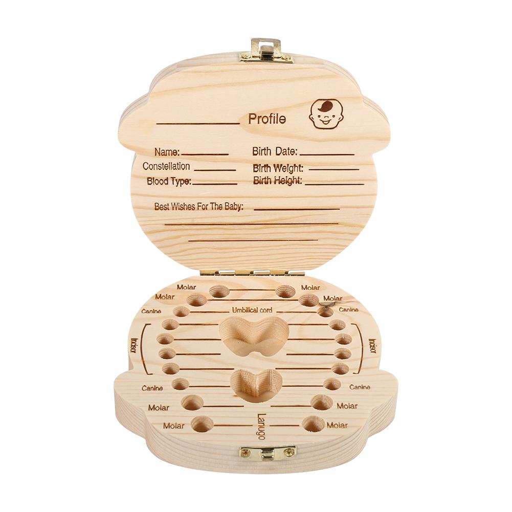 Milk Teeth Wooden Tooth Storage Box Organizer For Kids Baby Save 3 6YEARS Creative Boy & Girl
