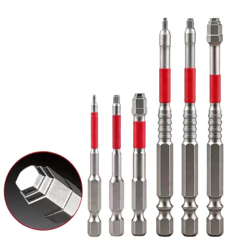 3/6Pcs Strong Magnetic Screwdriver Set 65/100mm Length 6.35mm Hex Shank Electric Screwdriver Bits 1.5mm To 6mm Screwdriver Bit